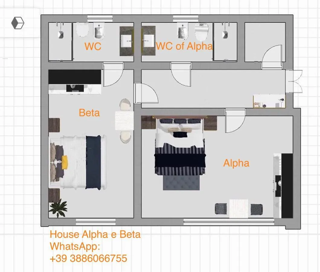 شقة سيراكوزا  في House Alpha E Beta 0*,  إيطاليا